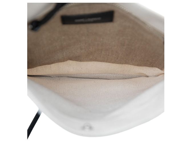 Borsa a tracolla convertibile Saint Laurent Universite in tela marrone Beige - vista 4