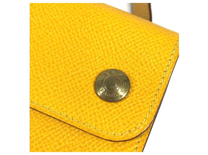 Hermès Marsupio in pelle Courchevel giallo Hermes - vista 10