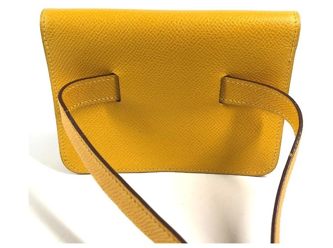 Hermès Marsupio in pelle Courchevel giallo Hermes - vista 2