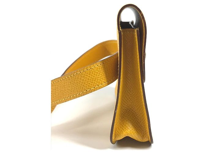 Hermès Marsupio in pelle Courchevel giallo Hermes - vista 4