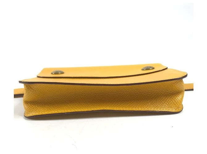 Hermès Marsupio in pelle Courchevel giallo Hermes - vista 5