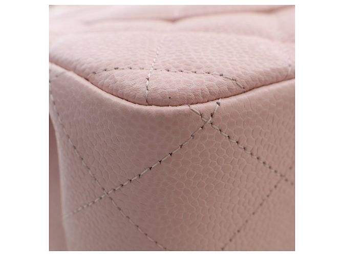 Chanel Pink Jumbo Classic Caviar Double Flap Rosa - vista 11