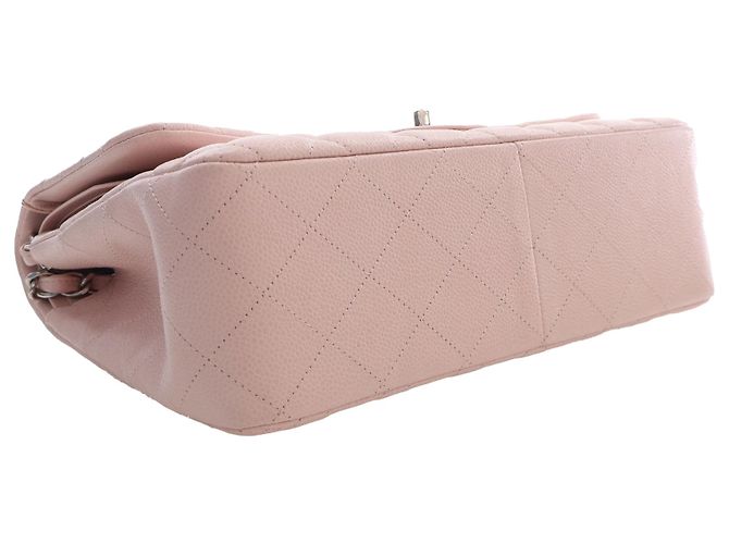 Chanel Pink Jumbo Classic Caviar Double Flap Rosa - vista 6