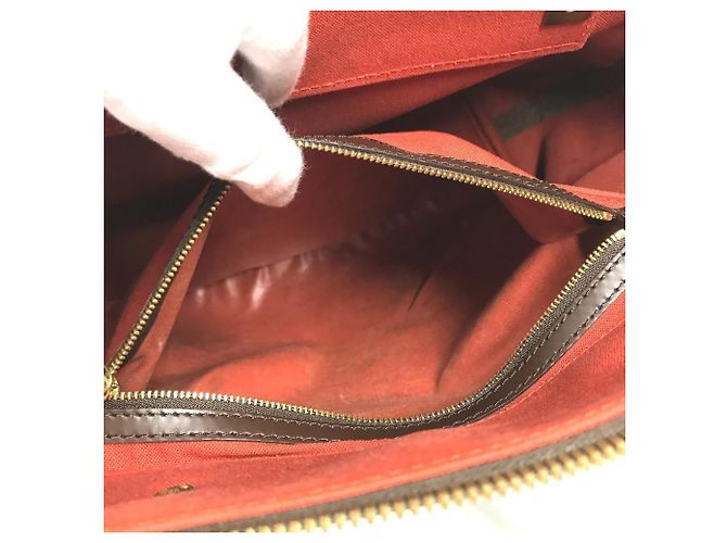 Borsa Boston Louis Vuitton Damier Greenwich PM Marrone - vista 12