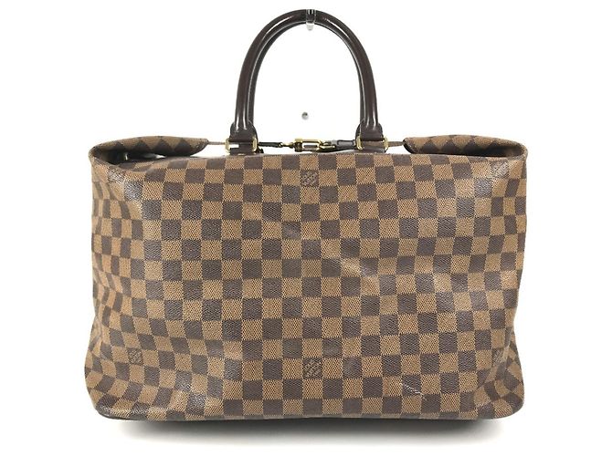 Borsa Boston Louis Vuitton Damier Greenwich PM Marrone - vista 2