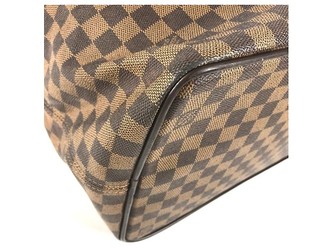 Borsa Boston Louis Vuitton Damier Greenwich PM Marrone - vista 7