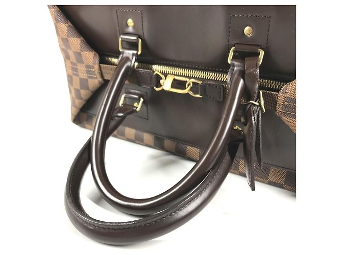 Borsa Boston Louis Vuitton Damier Greenwich PM Marrone - vista 8