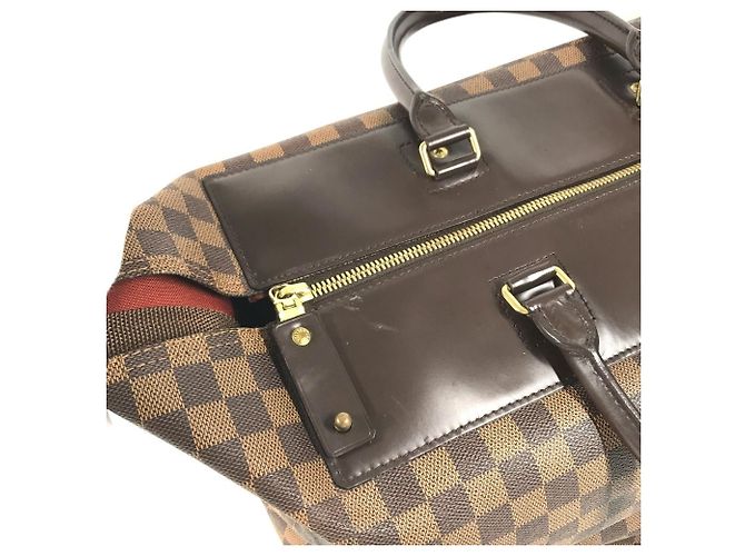 Borsa Boston Louis Vuitton Damier Greenwich PM Marrone - vista 9