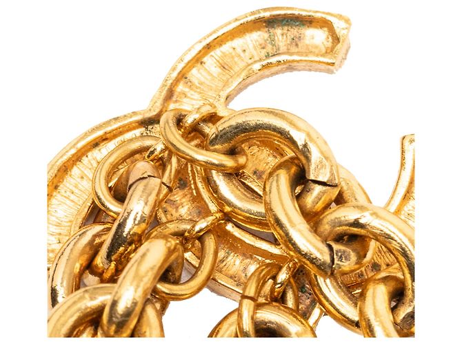 Cintura Chanel Gold CC placcata oro a tripla catena D'oro - vista 5