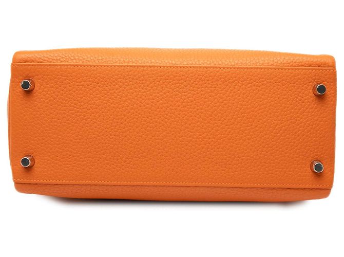 Hermès Orange Clemence Kelly Retourne 28 Arancione - vista 3