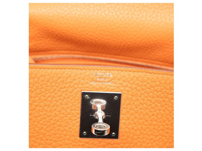Hermès Orange Clemence Kelly Retourne 28 Arancione - vista 5