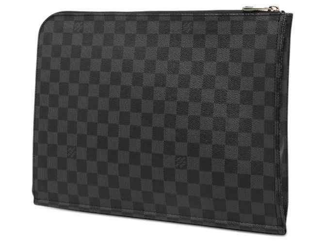 Louis Vuitton Poche Documents Portfolio in Damier Graphite nero - vista 2