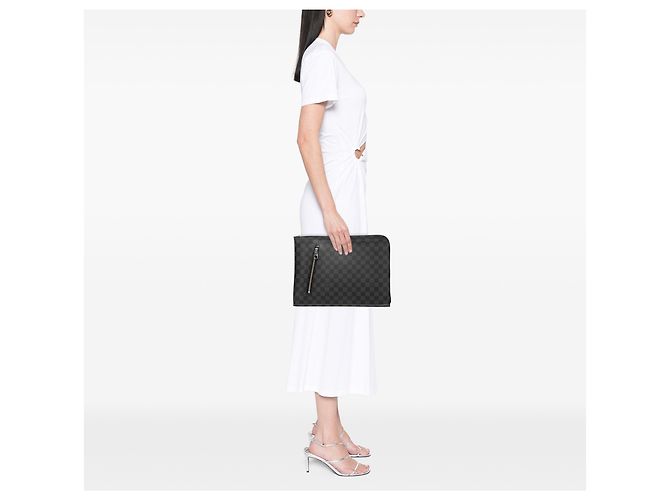 Louis Vuitton Poche Documents Portfolio in Damier Graphite nero - vista 6