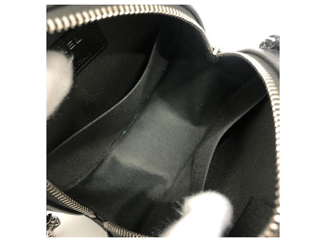 Borsa a tracolla in pelle grigia Chanel Marrone - vista 10