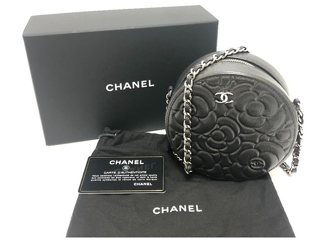 Borsa a tracolla in pelle grigia Chanel Marrone - vista 13