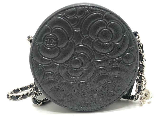 Borsa a tracolla in pelle grigia Chanel Marrone - vista 2