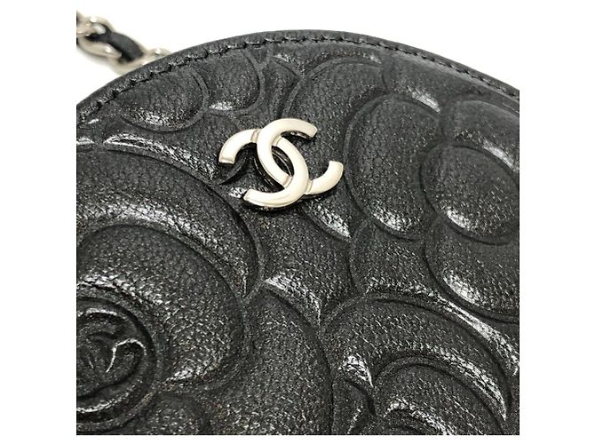 Borsa a tracolla in pelle grigia Chanel Marrone - vista 6