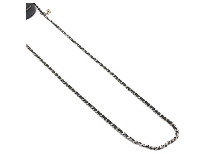 Borsa a tracolla in pelle grigia Chanel Marrone - vista 9