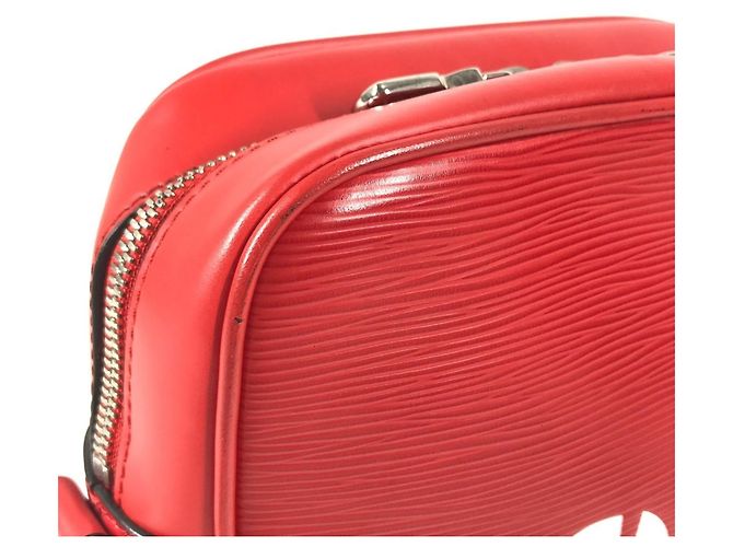 Borsa Danube PM in pelle Epi Louis Vuitton x Supreme Collaborazione Bianco Rosso - vista 10