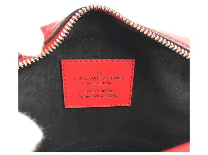 Borsa Danube PM in pelle Epi Louis Vuitton x Supreme Collaborazione Bianco Rosso - vista 14