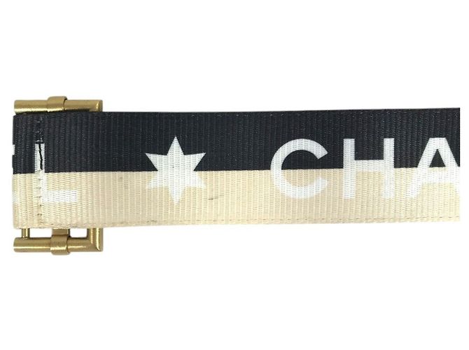 Chanel 01S CC Coco Mark Logo Print Gürtel Bicolor Schwarz Weiß - Ansicht 8