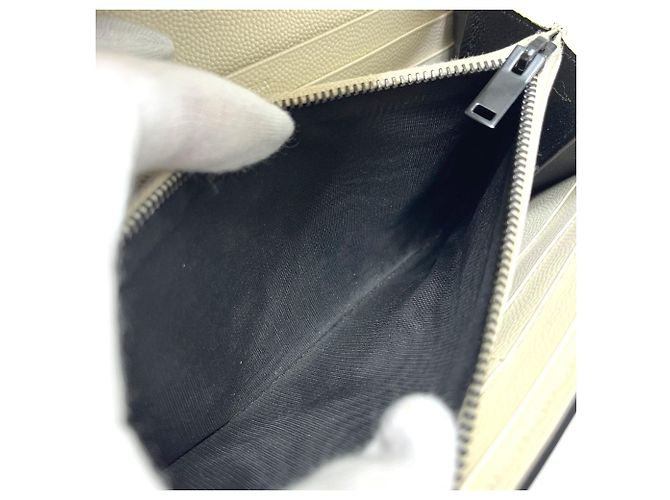Portafoglio Yves Saint Laurent Cassandra Chevron Bicolor Nero Bianco - vista 13