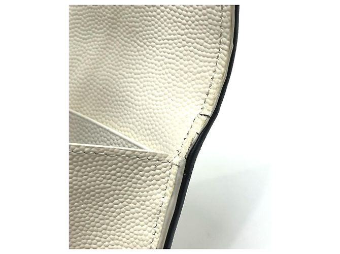 Portafoglio Yves Saint Laurent Cassandra Chevron Bicolor Nero Bianco - vista 15