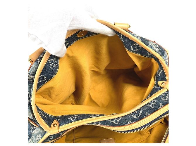 Borsa Louis Vuitton Monogram Denim Cavalier GM Blu - vista 13