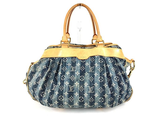 Borsa Louis Vuitton Monogram Denim Cavalier GM Blu - vista 2