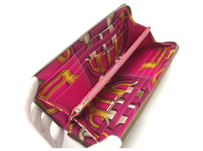 Cartera larga Azap Hermès en piel Epsom Castaño Gris pardo - vista 10