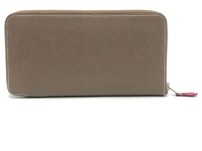 Cartera larga Azap Hermès en piel Epsom Castaño Gris pardo - vista 2