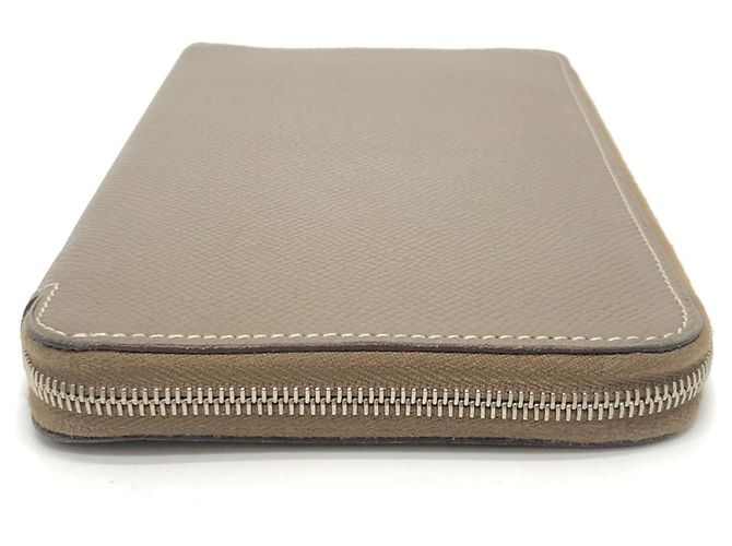 Cartera larga Azap Hermès en piel Epsom Castaño Gris pardo - vista 3