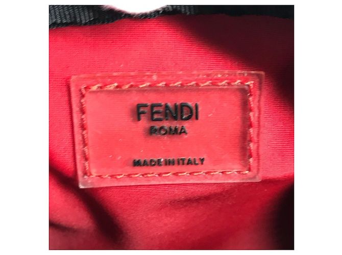 Fendi 7VA456 Borsa Crossbody Pochette Logo Pequin Nero Cachi - vista 15