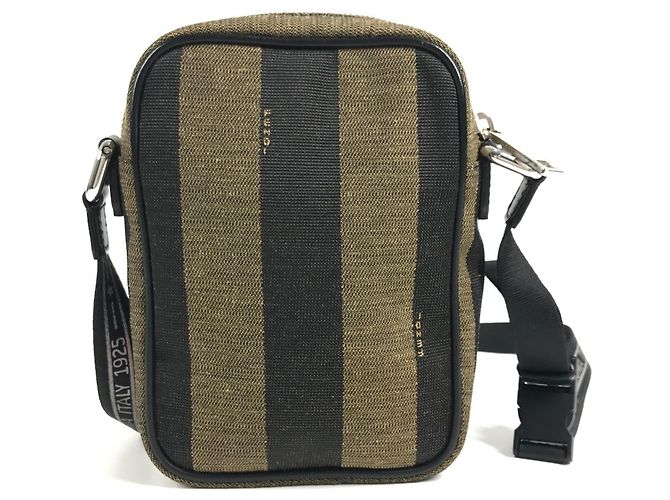 Fendi 7VA456 Borsa Crossbody Pochette Logo Pequin Nero Cachi - vista 2