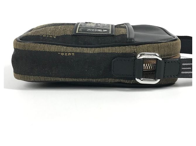 Fendi 7VA456 Borsa Crossbody Pochette Logo Pequin Nero Cachi - vista 4