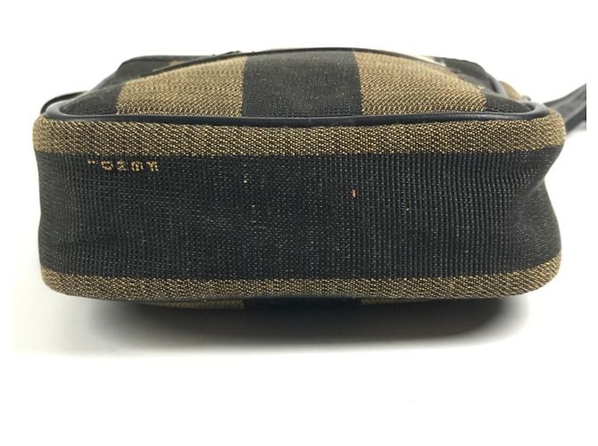 Fendi 7VA456 Borsa Crossbody Pochette Logo Pequin Nero Cachi - vista 5
