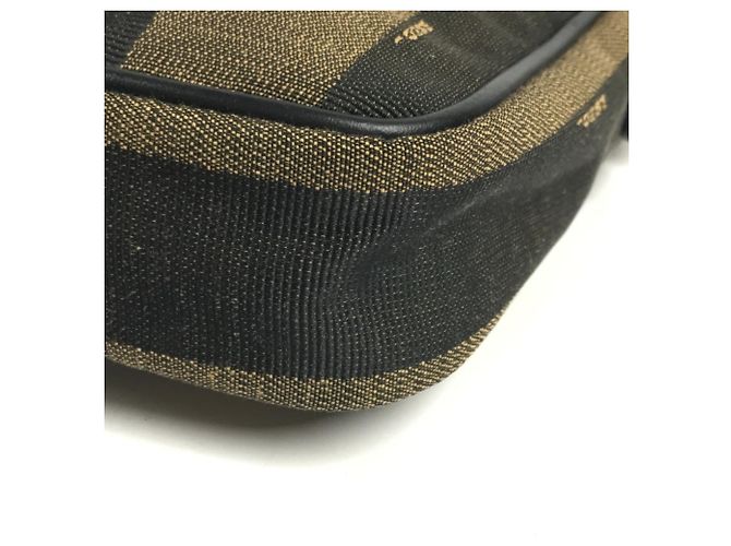 Fendi 7VA456 Borsa Crossbody Pochette Logo Pequin Nero Cachi - vista 6
