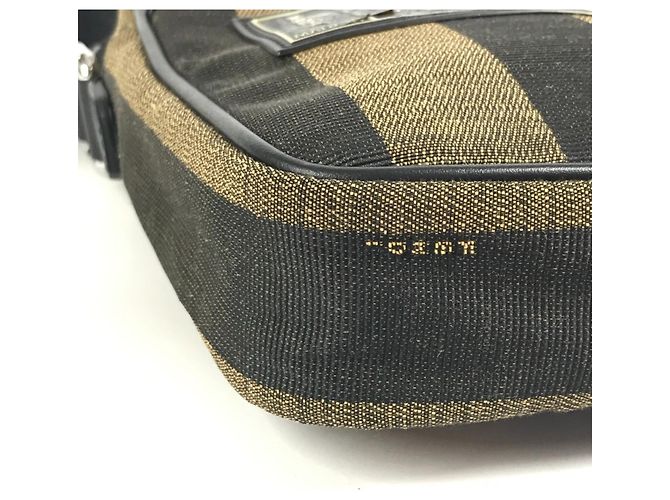 Fendi 7VA456 Borsa Crossbody Pochette Logo Pequin Nero Cachi - vista 7