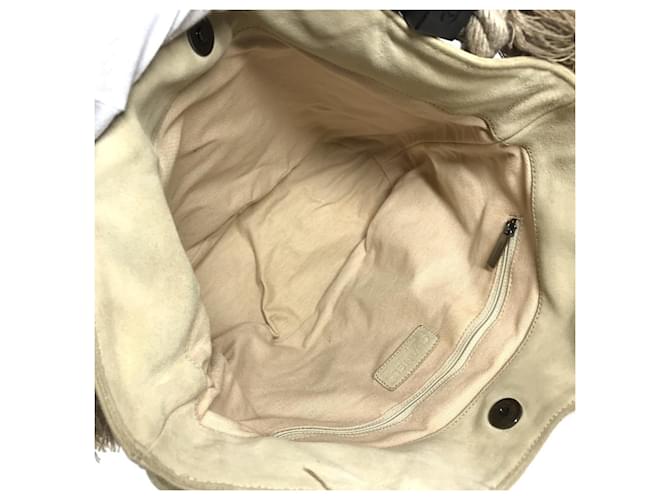 Borsa Chanel Fishnet CC Coco Mark Logo Beige - vista 10