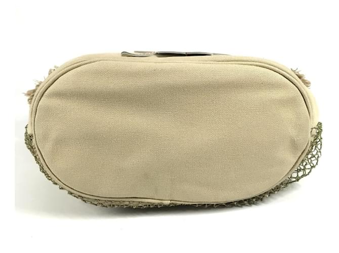 Borsa Chanel Fishnet CC Coco Mark Logo Beige - vista 5
