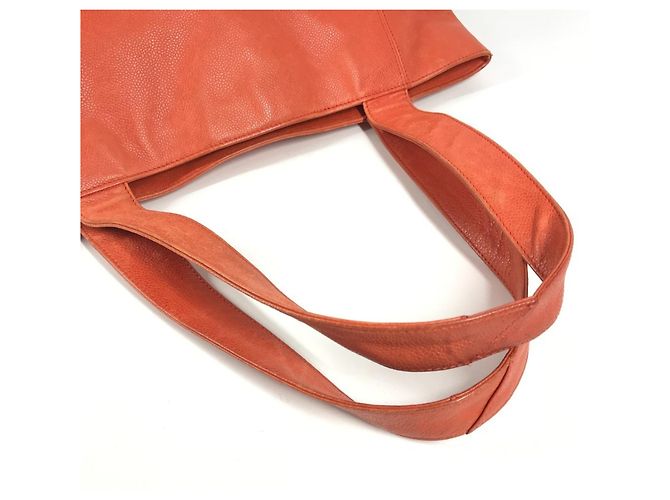 Borsa Chanel Vintage CC Coco Mark Logo Arancione - vista 10