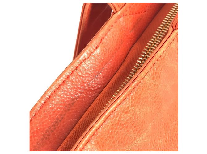 Borsa Chanel Vintage CC Coco Mark Logo Arancione - vista 13