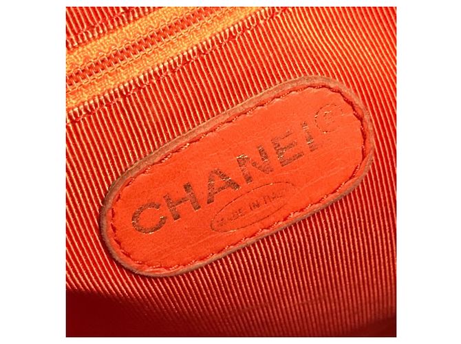 Borsa Chanel Vintage CC Coco Mark Logo Arancione - vista 15