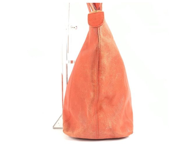 Borsa Chanel Vintage CC Coco Mark Logo Arancione - vista 3