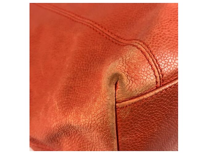 Borsa Chanel Vintage CC Coco Mark Logo Arancione - vista 7