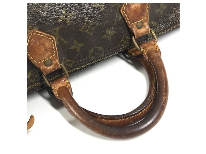 Louis Vuitton Monogram Speedy 35 Mini Boston Bag Marrone - vista 10