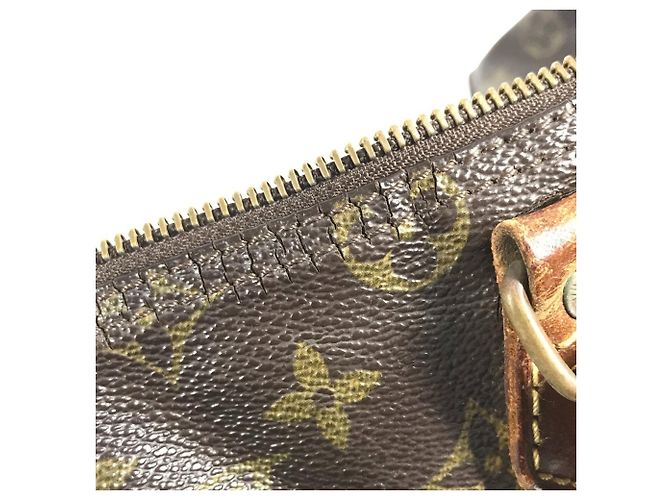 Louis Vuitton Monogram Speedy 35 Mini Boston Bag Marrone - vista 13