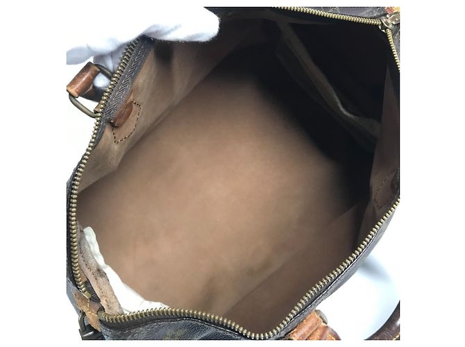 Louis Vuitton Monogram Speedy 35 Mini Boston Bag Marrone - vista 14