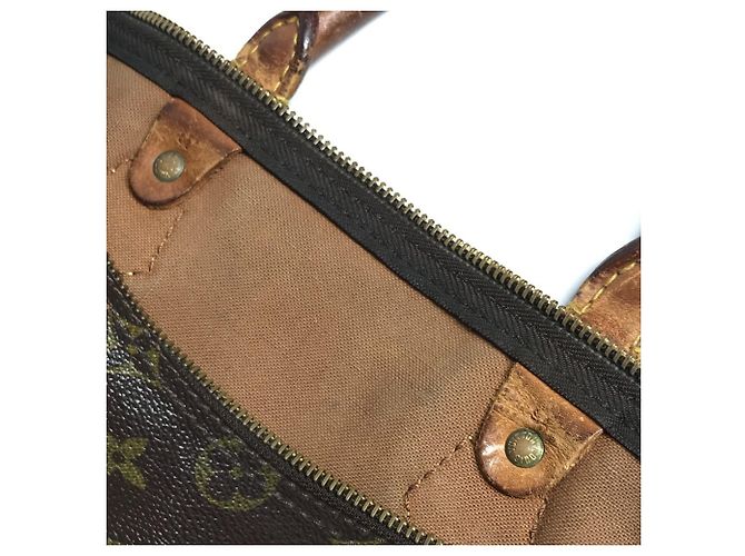 Louis Vuitton Monogram Speedy 35 Mini Boston Bag Marrone - vista 17