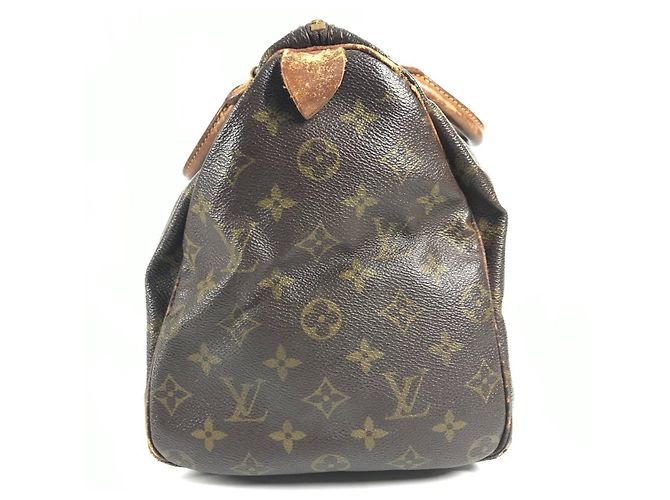 Louis Vuitton Monogram Speedy 35 Mini Boston Bag Marrone - vista 3